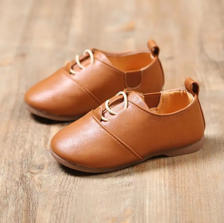 Yellow brown Весенняя детская одежда из искусственной кожи обувь для мальчиков; Лоферы Размеры 21-30 для маленьких, для тех, кто только начинает ходить, детская повседневная обувь на плоской подошве - Цвет: Yellow brown