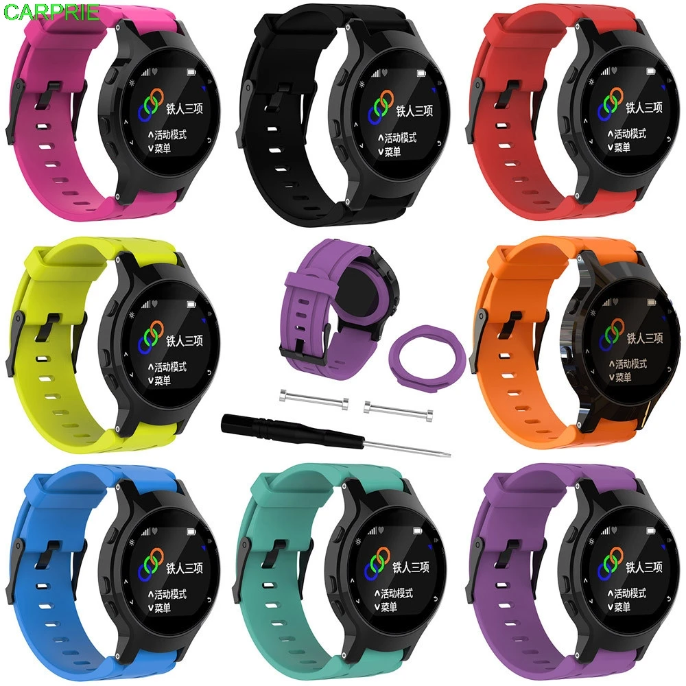 

CARPRIE 2019 Soft Silicone Replacement Wrist Watch Band + Case Cover For Garmin Forerunner 225 GPS Watch More colorful Z30408