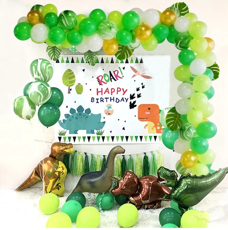 FENGRISE 108 шт тропические листья полоска для воздушных шаров набор джунглей День Рождения украшения Дети Лето сафари Гавайские вечерние поставки