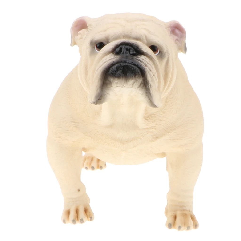Realistic Big Bulldog Animal Puppy Pet Figure Toys Wild Forest Farm Ocean Creatures Action Models Kid Educational Toy Home Decor
