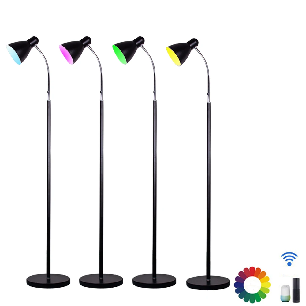 EXUP светодиодный 9 Вт RGB+ CW E27 смарт-лампа с Wi-Fi Торшер для дома креативная Мода Amazon Alexa Google Home дистанционное управление