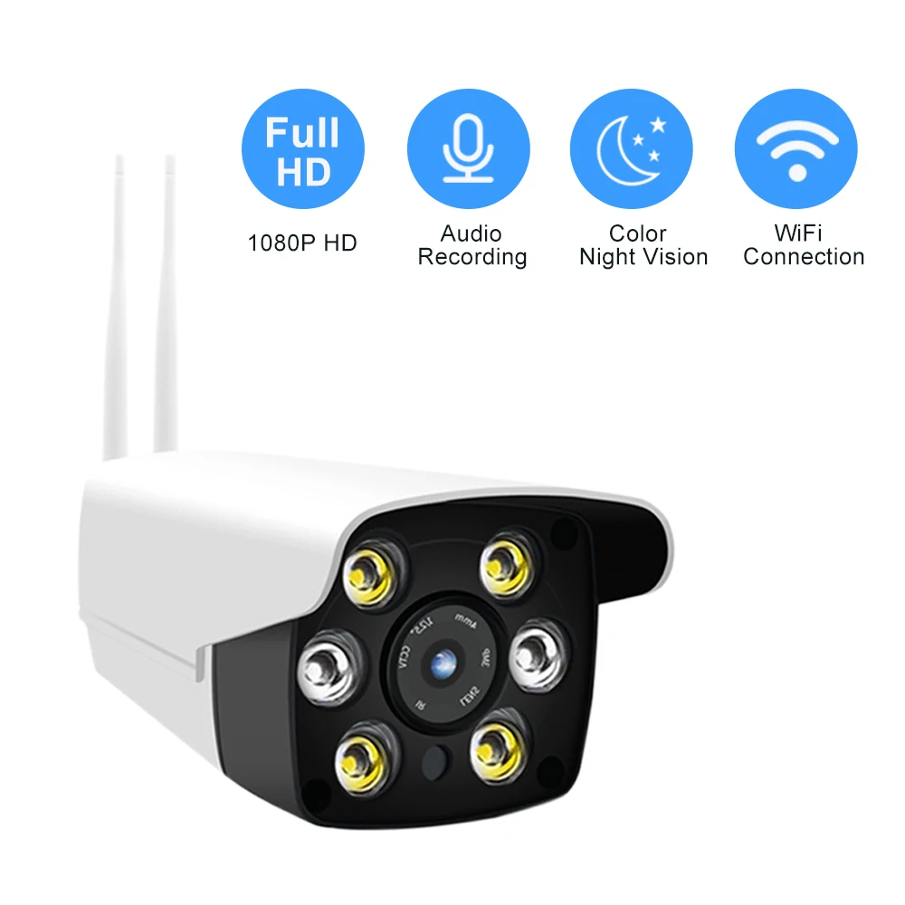 

Dual Light Bullet Camera Wifi 1080P Color Night Vision Two Way Audio Outdoor Security Surveillance Wireless IP Camera Yoosee