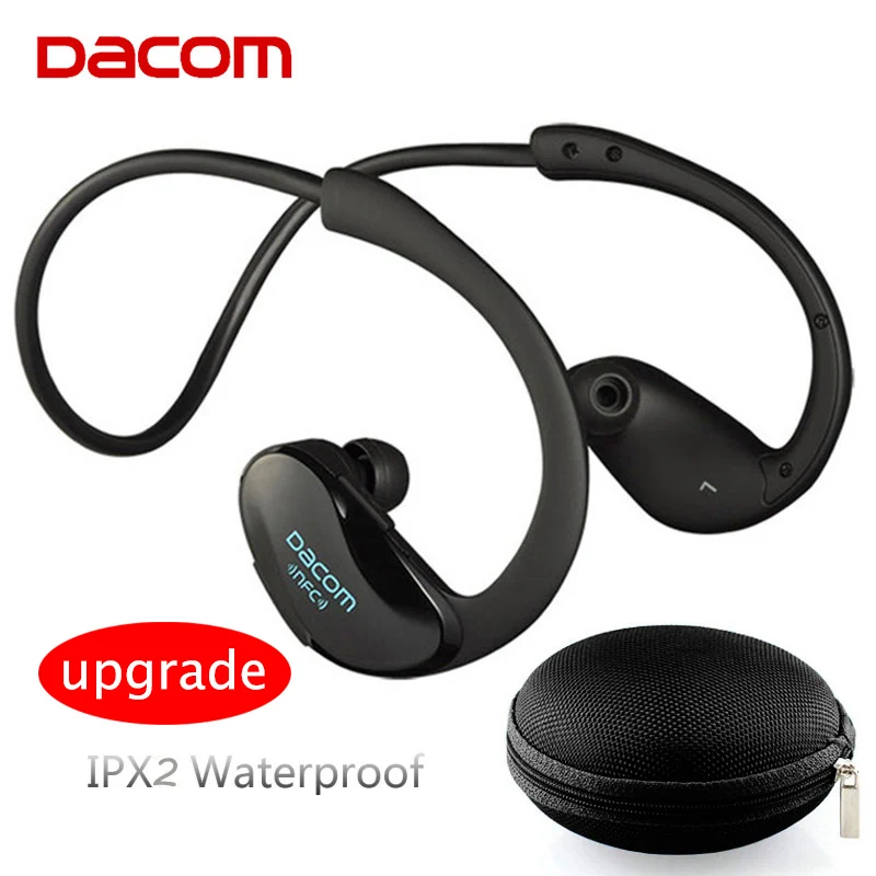 DACOM L05, Спортивная bluetooth-гарнитура, беспроводные наушники для бега, IPX7, водонепроницаемая гарнитура с шейным ободком, для телефона K6H Pro BT5.0 - Цвет: G05 Black