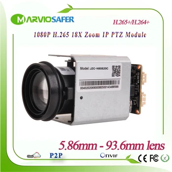 

H.265 1080P FULL HD CCTV Network IP PTZ Camera Module 18X Optical Zoom 5.85-93.6mm lens RS485 Support PELCO-D/PELCO-P Onvif
