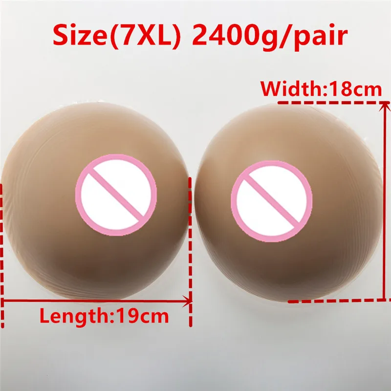 

2400g/pair Big Fake Breast Boobs Enhancer Crossdresser CT Drag Queens Silicone Boobs Breast Forms G Cup