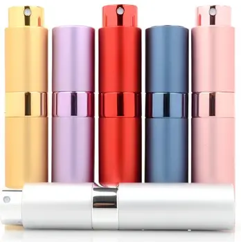 

10ml Empty Twist Mini Travel Portable Aluminum Refillable Rotate Spray Perfume Bottle With Atomizer LX3023