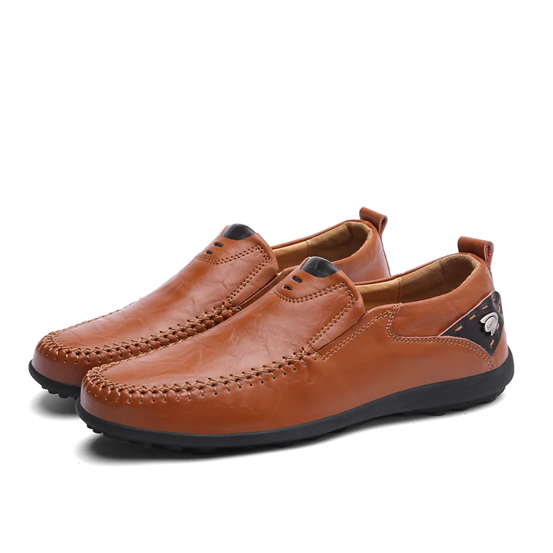 Элитный бренд Для мужчин повседневная обувь из натуральной кожи для формальных выходов Для мужчин s Лоферы Дышащая обувь на плоской подошве слипоны Мокасины, обувь для вождения водонепроницаемые Мокасины