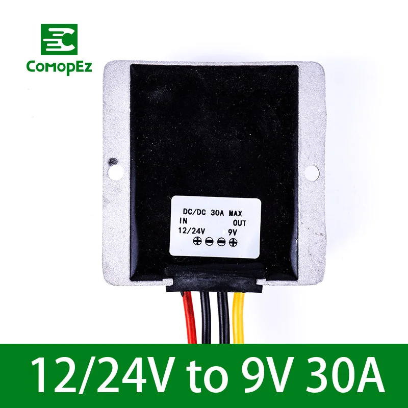 12-24V to 9V 30A Преобразователь напряжения постоянного тока 12 V-24 V до 9В 10A15A20A25A30A Шаг вниз Напряжение редуктор трансформатор CE по ограничению на использование опасных материалов в производстве Сертифицированный для гольф-кары радио - Цвет: 12-24V to 9V 30A