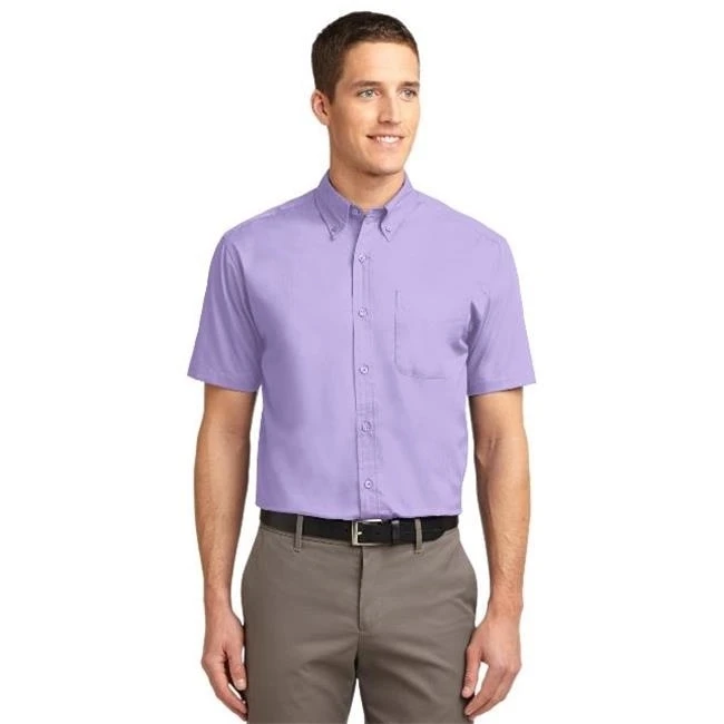 Port Authority S508 Short Sleeve Easy Care Shirt Bright Lavender - Extra Small