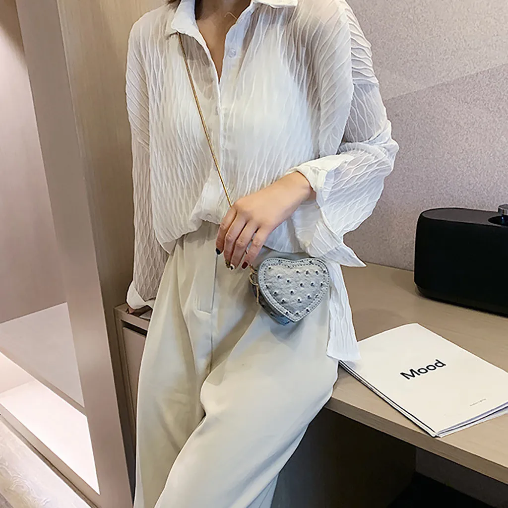Модные женские туфли Crossbody сумка кожанная женская сумка в форме сердца Форма сумки через плечо Love цепи сумки из натуральной кожи вечерние сумка для телефона сумка Bolsa Feminina
