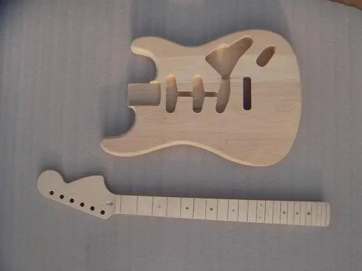 Cheap New high quality Unfinished electric guitar body 2# +neck2#