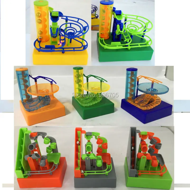 

Amaze balls The Saucer - Electronic DIY Construction Desktop Marble Run Maze Balls Track Toys Building Blocks with music & light