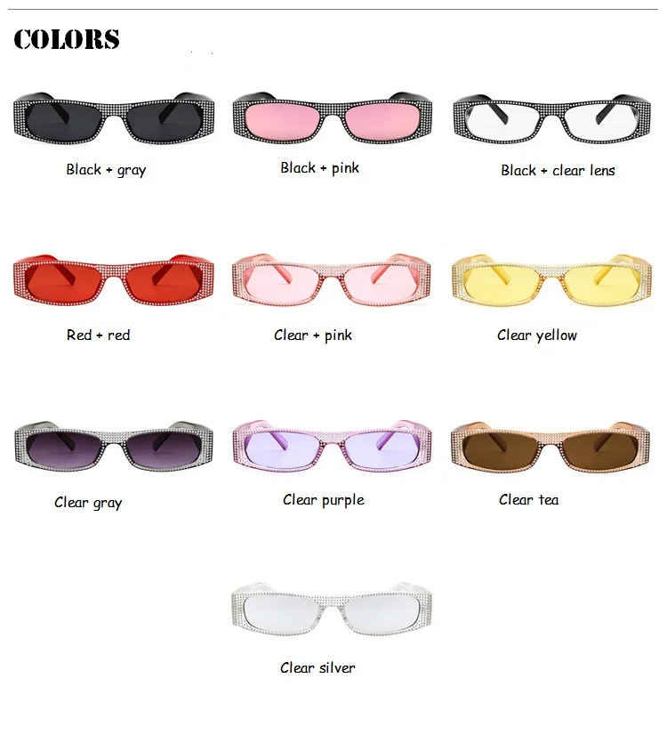 DCM алмазные маленькие квадратные солнцезащитные очки для женщин брендовые Солнцезащитные очки женские новые градиентные очки зеркальные очки UV400