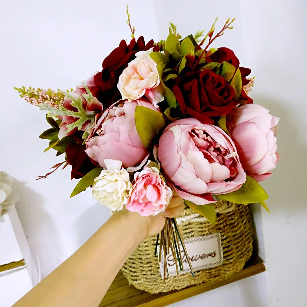 Momichel Achat Vente Chaude Nature Fleurs Bouquet Bourgogne