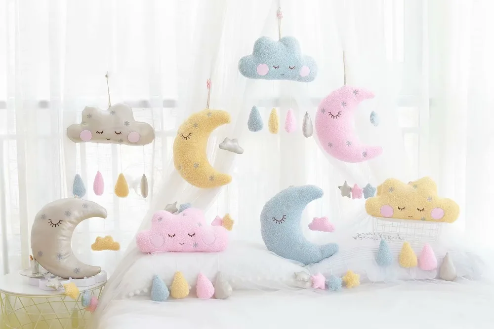 35 см Kawaii Cloud& Moon плюшевая подушка мягкая подушка милая улыбка облако плюшевые игрушки для детей Детские украшения комнаты