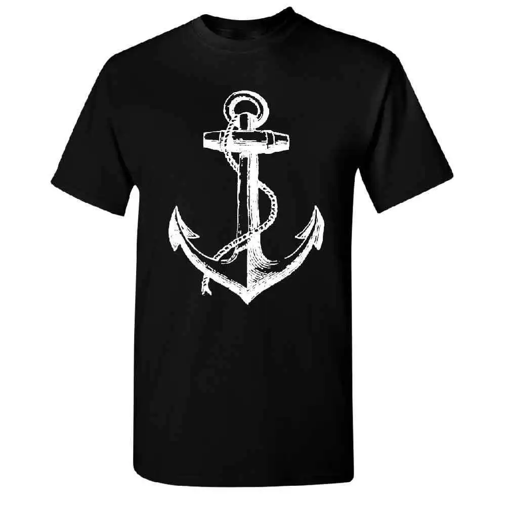 White Anchor Men's T shirt Fashion Quality Brand New Teein TShirts