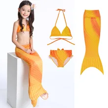 Two-Piece Suits Kids Swimsuit Kids Mermaid Bikini Set Girls Fancy Mermaid Tail Swimwear Swimsuit Swimming Costume Girls 3Y-12Y