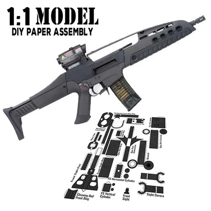 1:1 Xm8 Mainan Model Senjata Kertas Dirakit Mainan Pendidikan Bangunan  Konstruksi Mainan Kartu Model Bangunan Set|Kartu Model Bangunan Set| -  Aliexpress