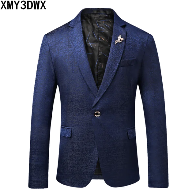 Men Casual Suits Blazers Leisure Fashion Coat Single Button Business