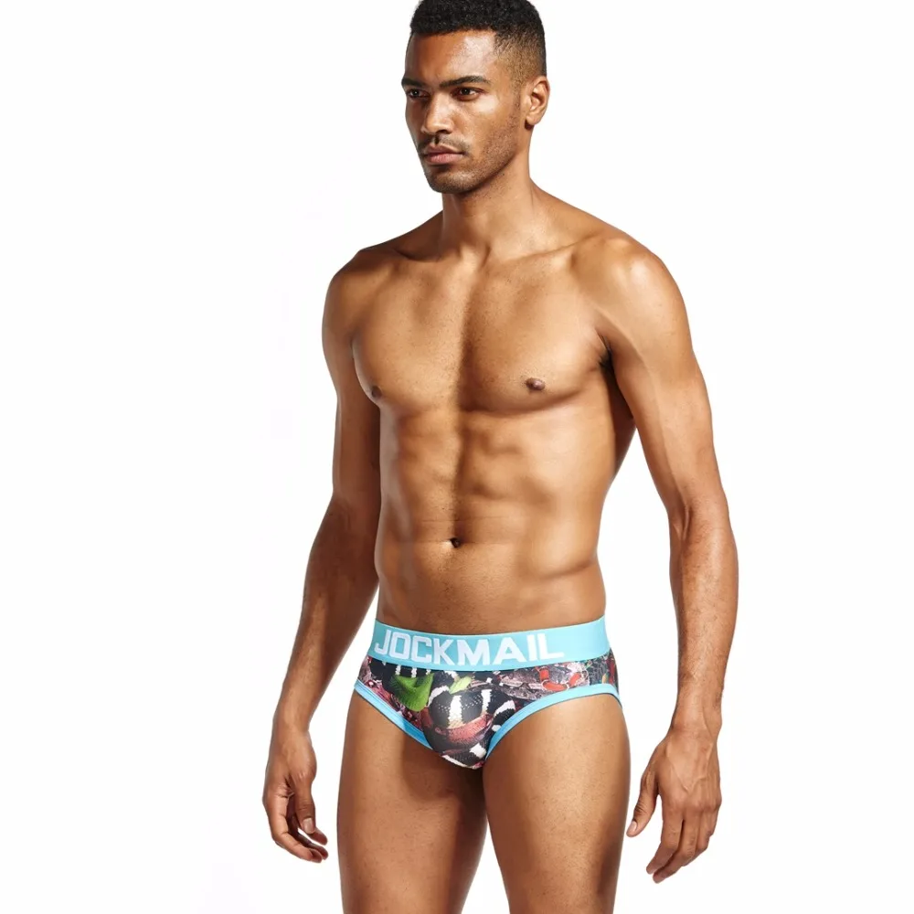 JOCKMAIL/Брендовое модное сексуальное мужское нижнее белье со змеиным принтом ANACONDA