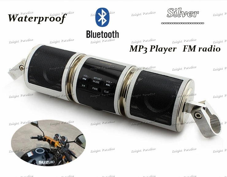Waterproof Bluetooth stereo sound Motorcycle motor racing bike audio MP3 player support TF card