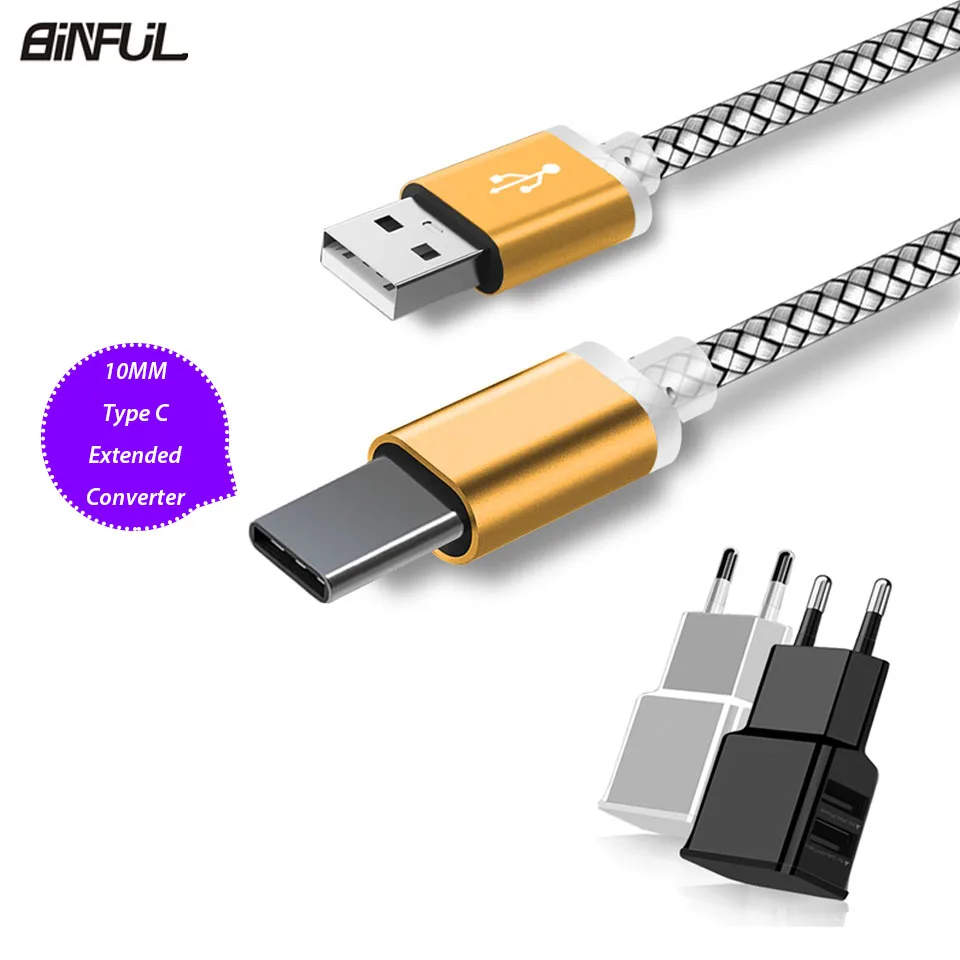 

10mm Long USB Type C Extended Connector Charging Cable For Umidigi S2/Pro Ulefone Power 3s/Future Crystal Charger USB-C Cabel