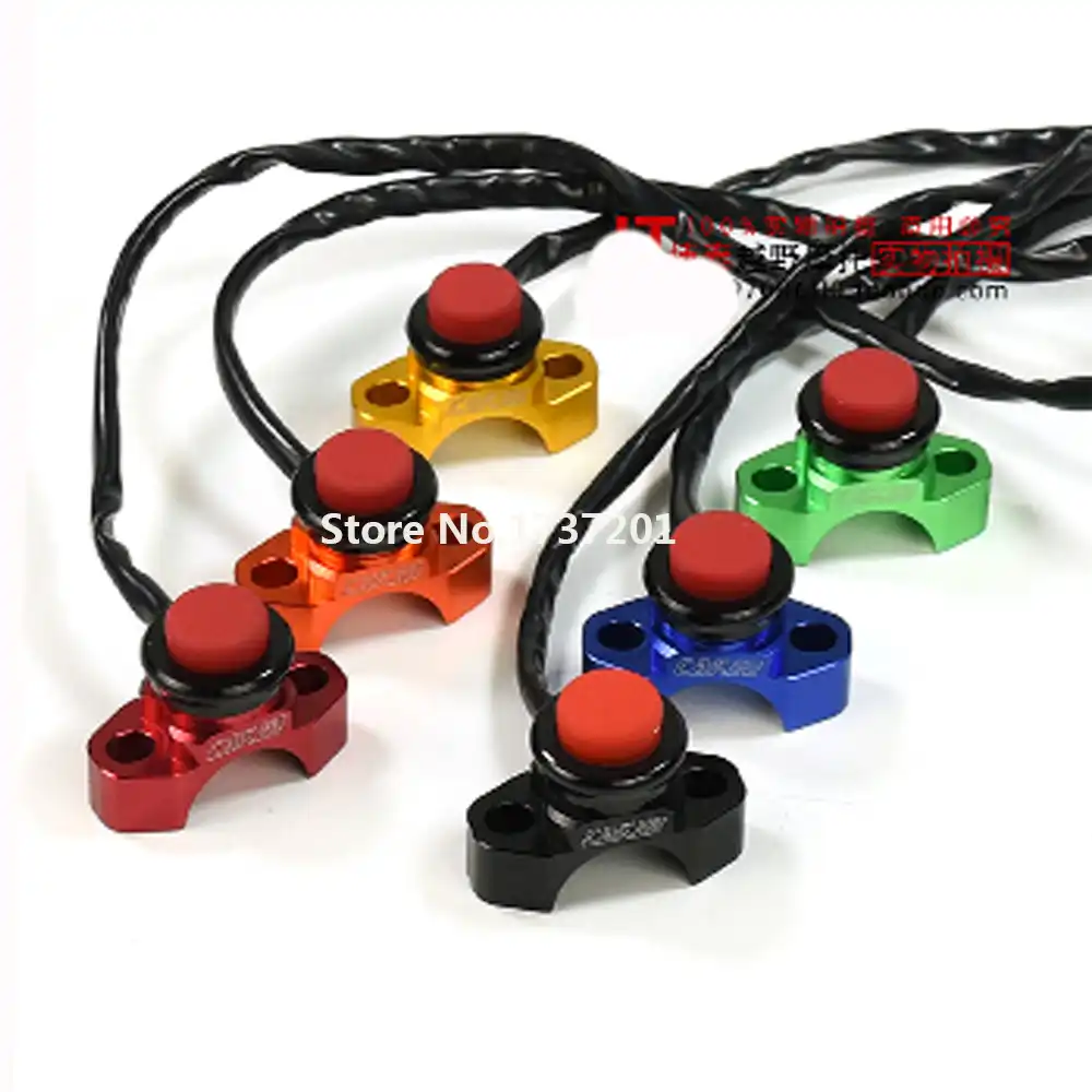 Billet CNC Engine Kill Stop Start Switch Button Black Fits Off-road ATV Quard