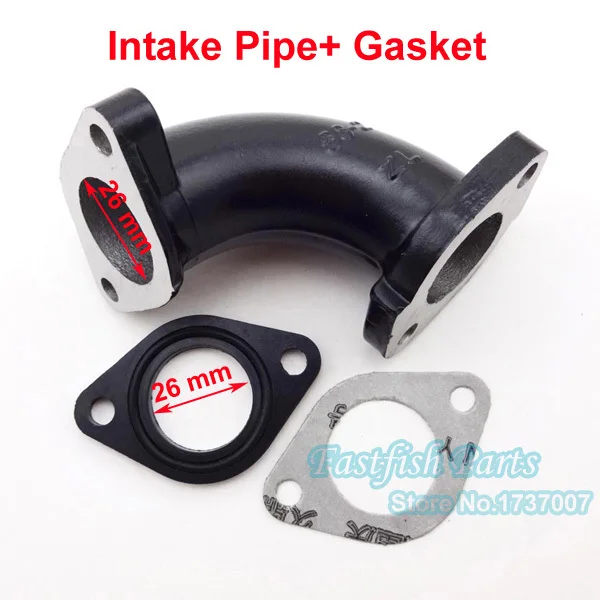 56 2 26mm Manifold Intake Pipe and Gasket Set Pit Dirt Bike For 110cc