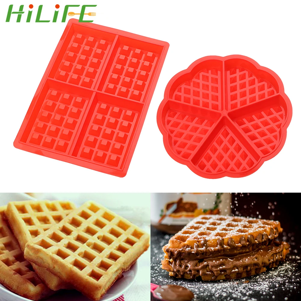 Высокотемпературная форма для выпечки HILIFE в форме сердца силиконовая вафель