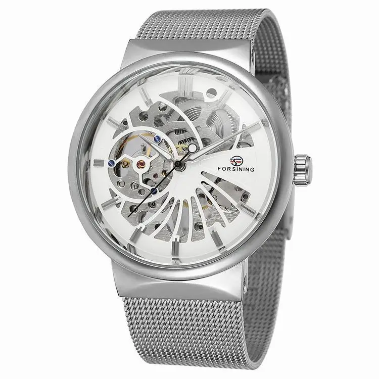 

Hollow out men's automatic mechanical watch men's chain mesh strap wristwatch