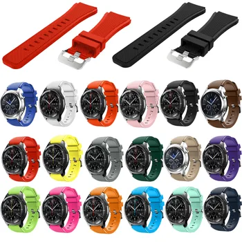

22mm Amazfit Silicone Watch Band for Samsung Gear S3 Classic Frontier Rubber Strap Wrist Bracelet for Galaxy Watch 46mm Band