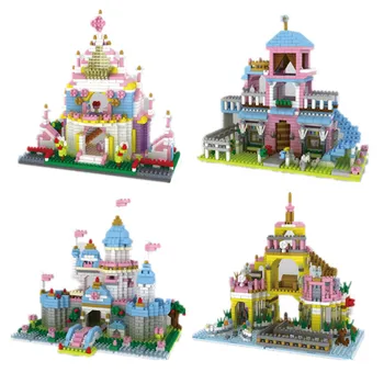

mini building blocks toys Assembly Building Block Toy Princess Castle Series toys for kids