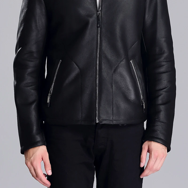 FALAPU новинка зимняя натуральная кожаная куртка мужская дубленка 71075|jackets double|jacket