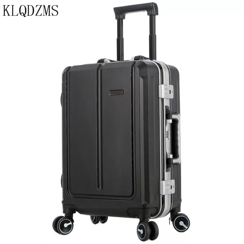  KLQDZMS 20/24 inch  Fashion aluminium fram rolling luggage business travel suitcase spinner trolley