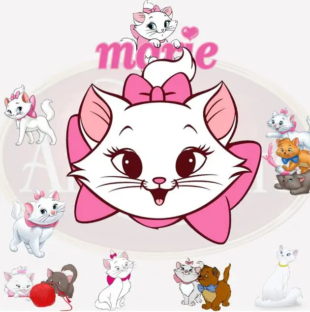 3D Wall Stickers Cartoon Marie Cat Wall Stickers for Home Decorations