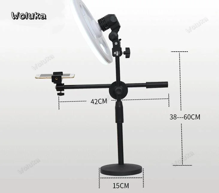 Фотосъемка мобильного телефона с высоким углом съемки кронштейн с стрелой Bluetooth кольцо светильник штатив для фото/видео съемки CD50 T15 H