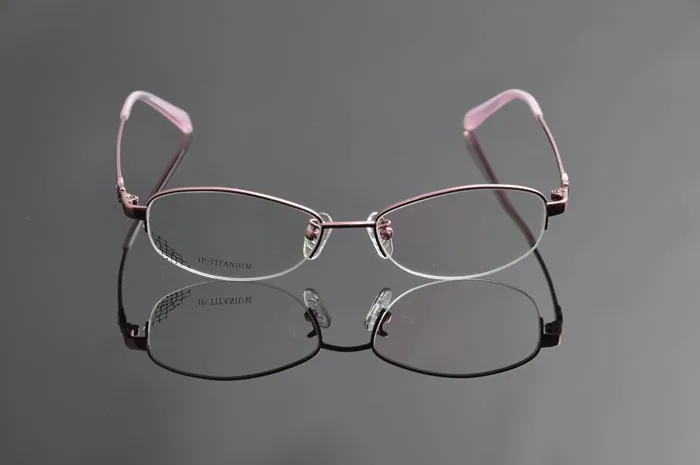 EV oculos-де-грау feminino женские Титан оптический близорукость Очки высокое качество Half-Rim Титан глаз Очки frameev0950