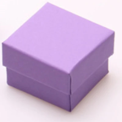Крафт-упаковка для ювелирных изделий, модные подарочные коробки для браслета, серьги, кольцо, ожерелье, чехол с черной губкой, принимает индивидуальный логотип - Цвет: Purple