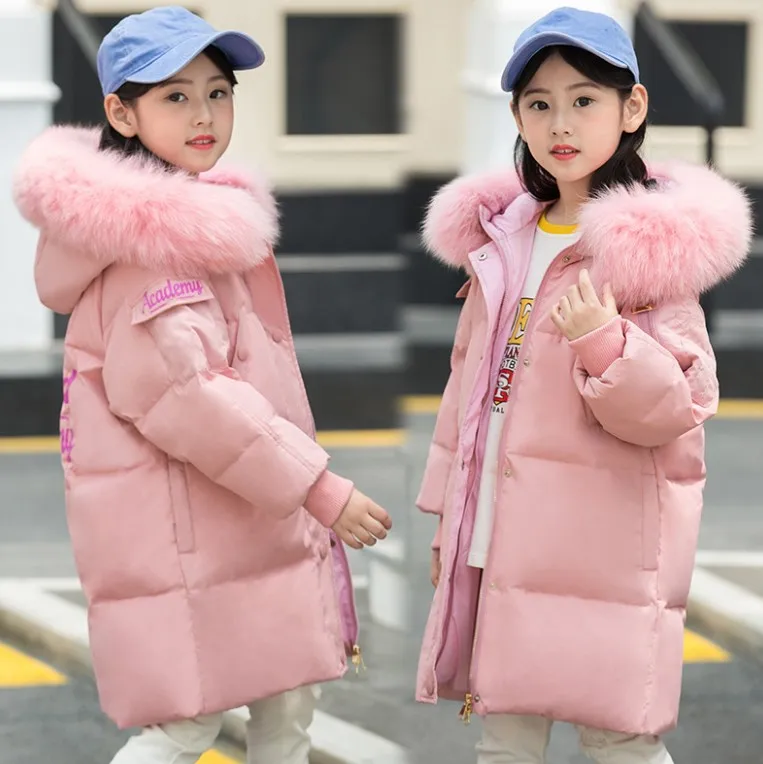 

2018 winter Korean girls baby thick hooded children's jacke