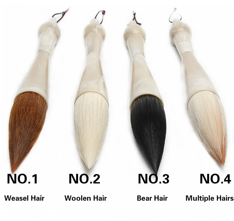 Chineses da Caligrafia Caneta de Caligrafia Escova de Cabelo Forma de Bolsa Excelente Qualidade Pincéis Fuinha Hopper-em Escola Estudante Escrever Dísticos 2 de Caligrafia Escova de Cabelo Fuinha Hopper-em