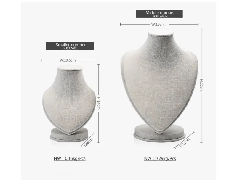 FANXI льняное кремово-белое ожерелье Дисплей Бюст для розничного магазина выставочный манекен кулон держатель Полка ювелирные изделия