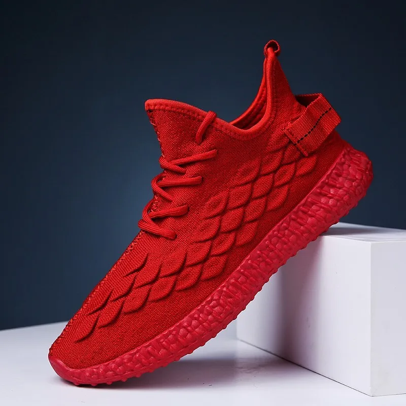 Scale Flying Shoe Set Foot Coconut Shoe Man Ventilation Network Noodles Motion Wind Casual Shoes Youth Skate Gym Shoes Tenis