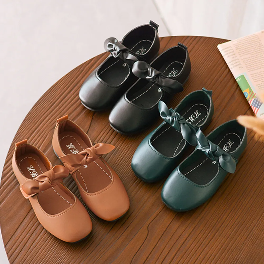 الأطفال الصيف أحذية الاطفال حذاء طفل الفتيات حذاء قماش الأميرة Bowknot الرقص Nubuck جلد حذا فردي للسيدات بو أحذية من المطاط
