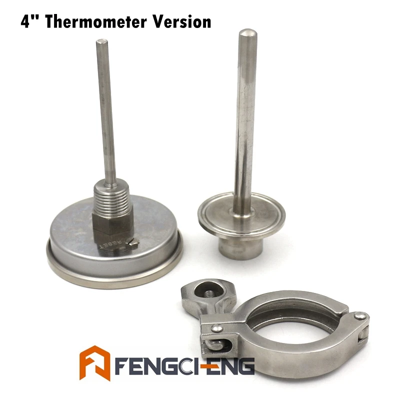 Санитарно 1," TC термометр для пивоварения Thermowell комплект 4" и " длинный стволовых Homebrew чайник коническая ферментер термометр