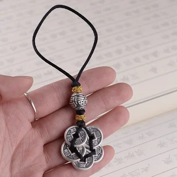 

BOCAIS925 silver matte hand-woven everyone barrel bead sovereigns and money accessories DIY craft accessories bag hanging