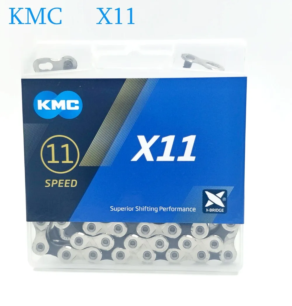 Flash Deal 2019 New KMC Bicycle Chain X11 118L 11 Speed Bicycle Chain With Original Box and Magic Button for Mountain / Road Bicycle 0