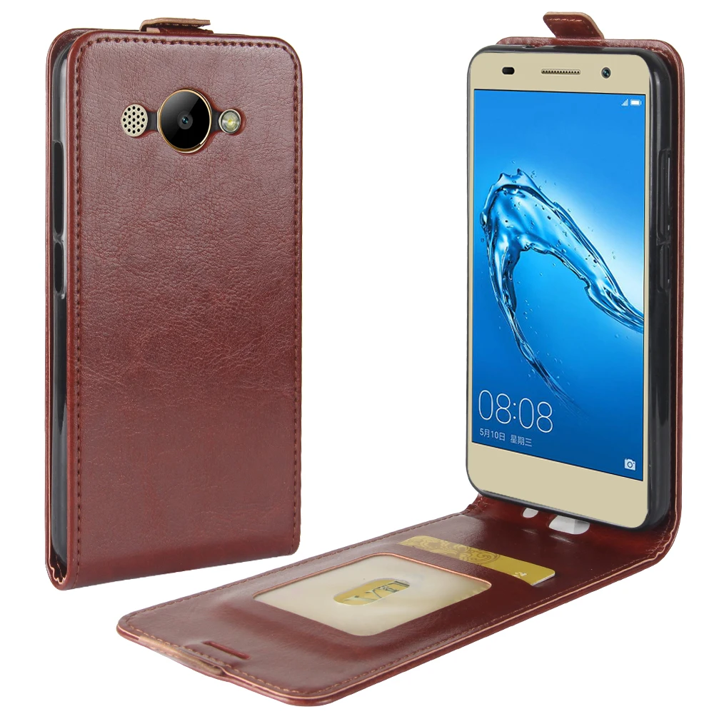 

case for Huawei Y3 2017 leather case Magnetic buckle Holster flip case Money slots Protective Case
