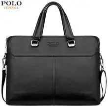 VICUNA POLO Classic Black Business Man Bag Leisure Leather Mens Handbag For Laptop OL Men's Briefcase Cross Body Shoulder Bags VICUNA POLO Classic Black Business Man Bag Leisure Leather Mens Handbag For Laptop OL Men's Briefcase Cross Body Shoulder Bags