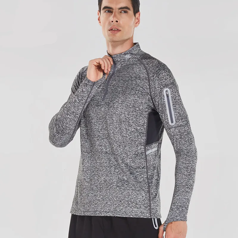 Новинка, мужские куртки для бега, быстросохнущие, мужские футбольные куртки, компрессионные, с длинным рукавом, для бега, для спортзала, для мужчин, куртки для фитнеса, бега - Цвет: MBF78003