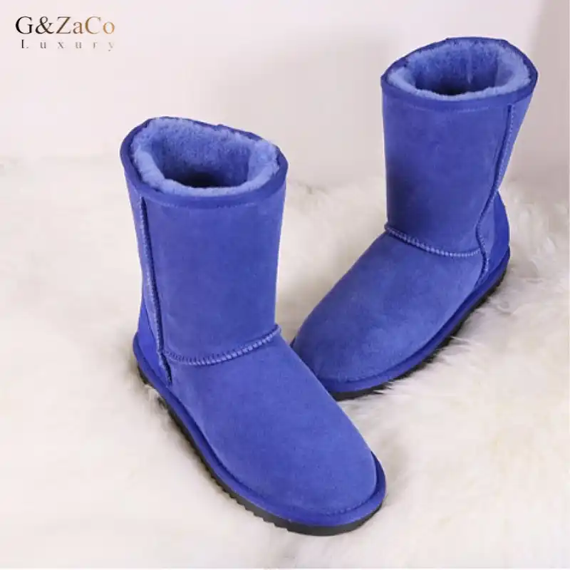 <b>G&Zaco Luxury Sheepskin</b> Snow Boots Women Non slip Rubber ...
